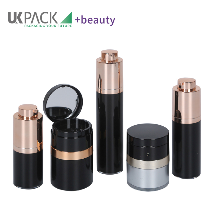 Wholesale 15ml 30ml 50ml 15g 30g black cosmetic packaging acrylic cream jar