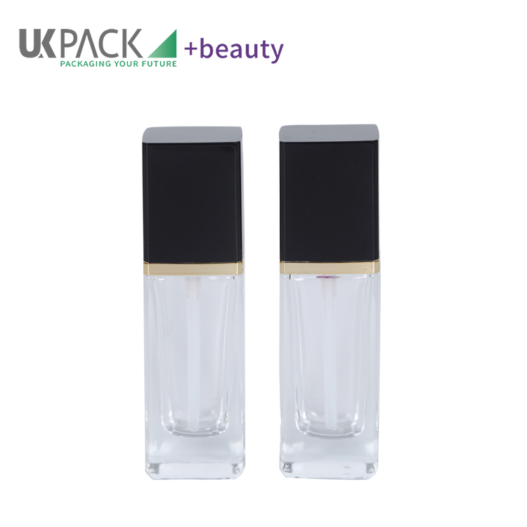 30ML Glass foundation Square bottles Supplier Makeup Packaging UKE17