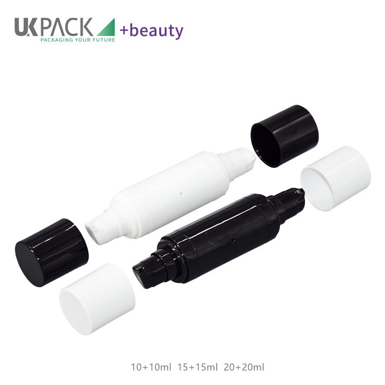 Airless dispenser bottles for lotion face cream PP 10ml+10ml facial care UKA59