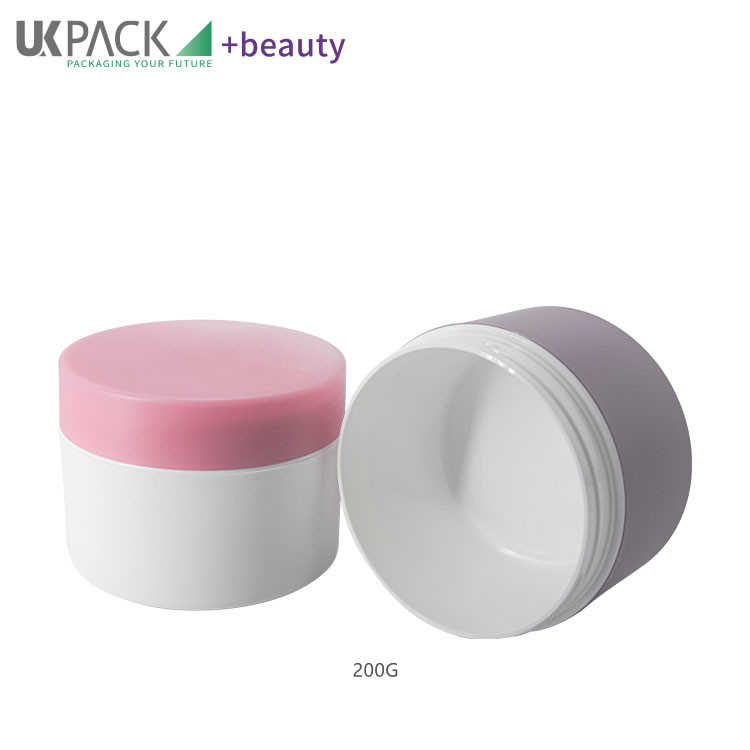 Double wall 200G PP cosmetic jars for foot skin facial scrub cream supplier UKC40