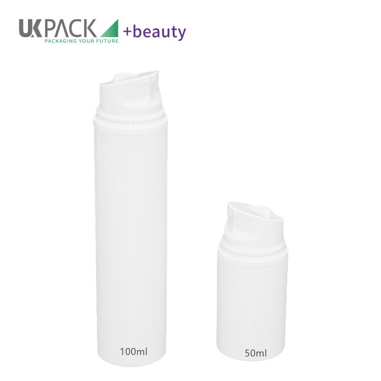 PCR airless bottle with plug pharmaceutical packaging Rieke's 50ml 150ml UKA68