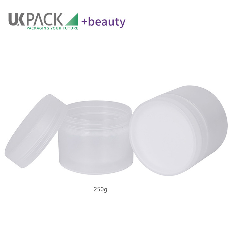 Double layer 8oz cosmetic jars wholesale recyclable packaging for skincare creams and lotions UKC15