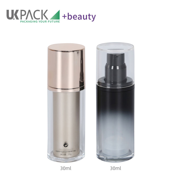 30ml PMMA Plastic Foundation Bottles Manufacturers Lotion Pump Containers UKE01