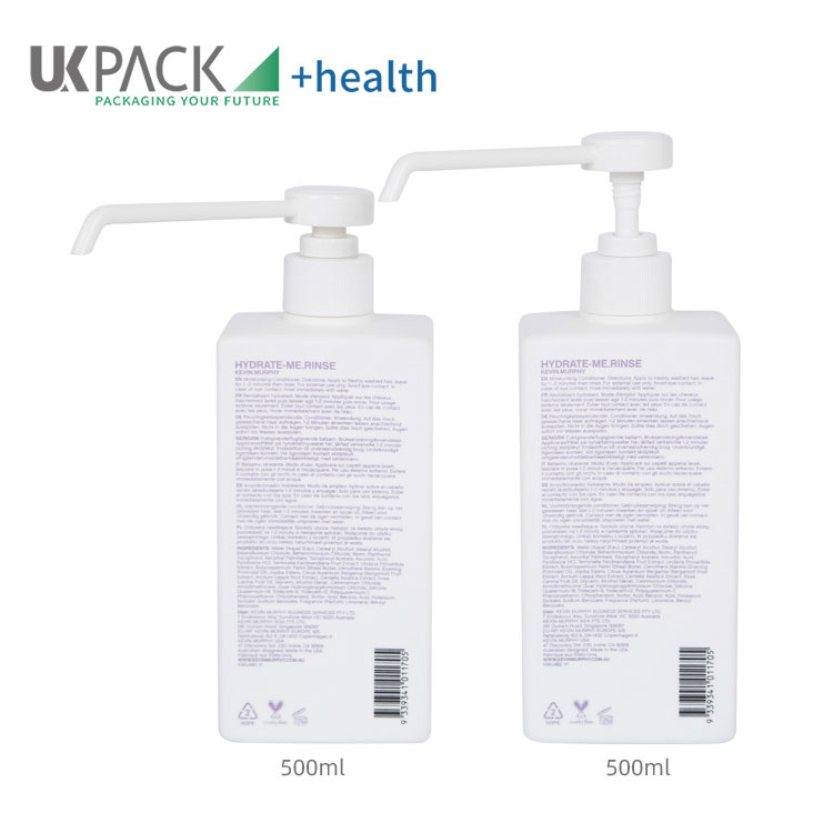 500ml HDPE Long Nozzle Lotion Pump Bottle for Alcohol Disinfectant Gel Medical UKH11