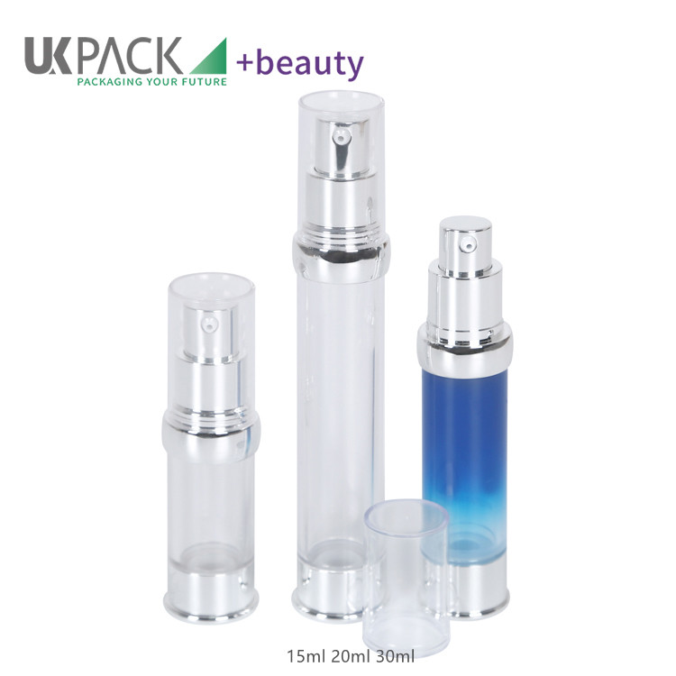 15ml 20ml 30ml AS Airless Pump Bottle Luxury Cosmetics Packaging UKA28