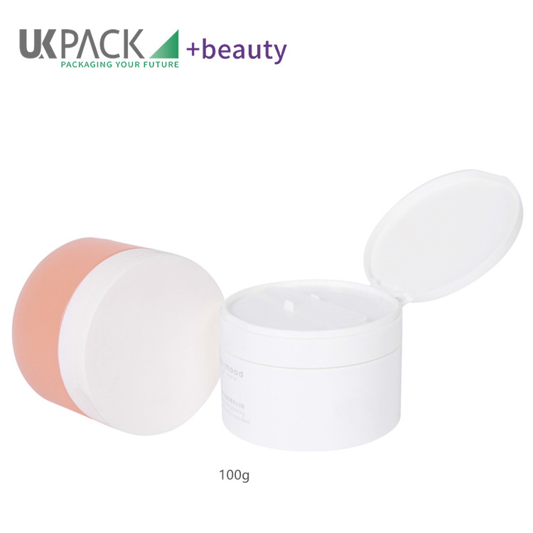 100g PP cream jar empty cosmetic containers with Flip top caps Manufacturer UKC18