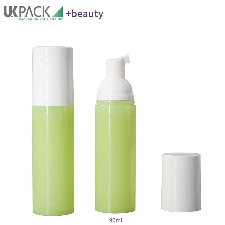 wholesale 90ml PET plastic bottles with foam soap dispenser skincare supplier UKF16