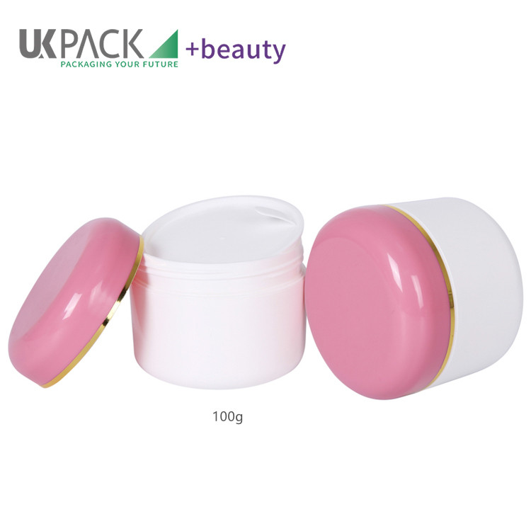 Double layer 100g PP Cream Containers Manufacturer Cosmetic Jars Packaging Wholesale UKC16