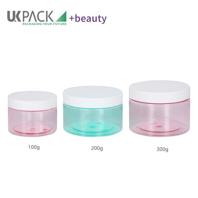 PET Cream Jars with lids Cosmetic Packaging 100g 250g 300g Wholesale UKC29