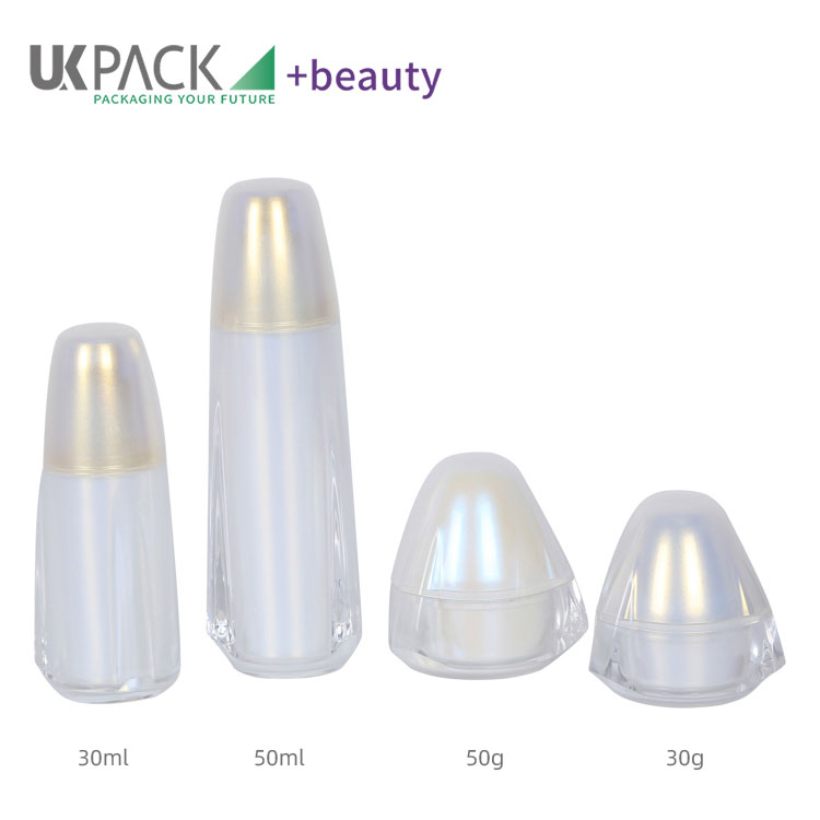 Cosmetic Packaging Set 30ml 50ml 50g 30g Oval Empty Plastic bottles UKM51