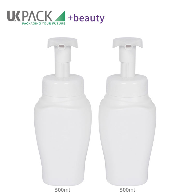 500ml HDPE Foaming Pump Bottle Bulk Plastic Cosmetic Containers UKF10