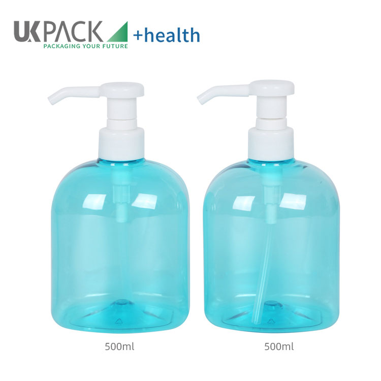 PET long nozzle lotion pump bottle 500ml hand sanitizer medical packaging UKH02