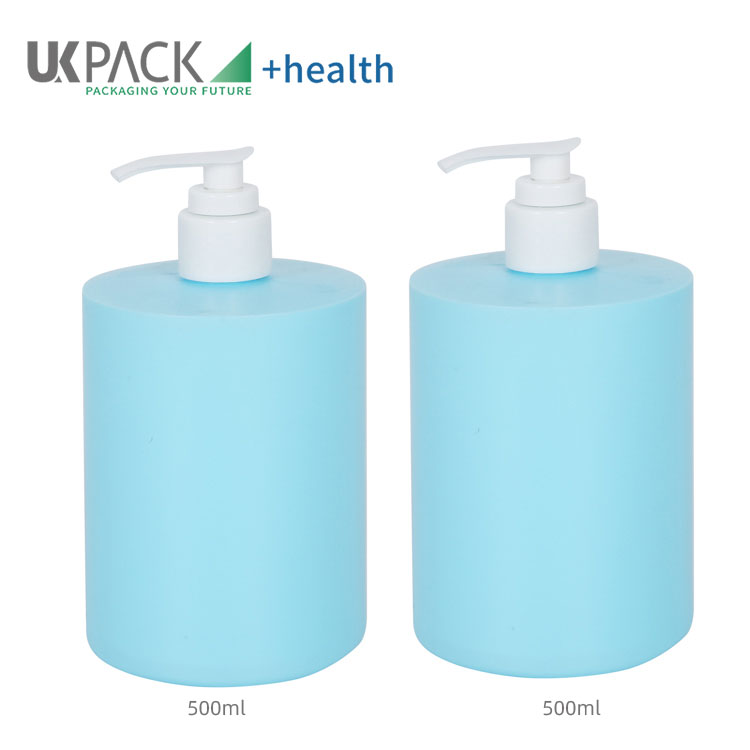 Plastic lotion pump bottles for shampoo body lotion cosmetic packaging 500ml UKH10