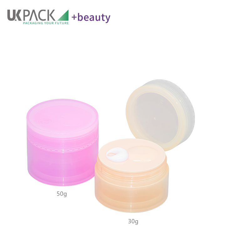 PCR mono-material airless jars for cosmetics sustainable packaging 30ml 50ml UKA47