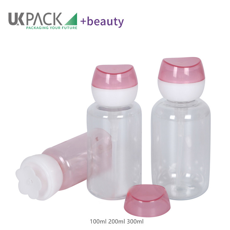 Bloom Nail Polish Makeup Remover Pump Bottles Push Down 100ml 200ml 300ml UKG10