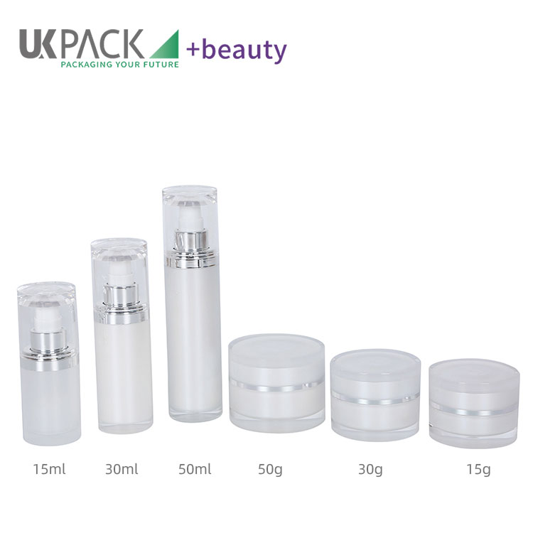 Cosmetic bottles and jars series 15ml 30ml 50ml 50g 30g 15g UKM25