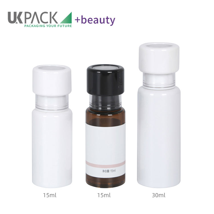 15ml 30ml PETG Airless Pump Bottles costom cosmetic packaging UKA03