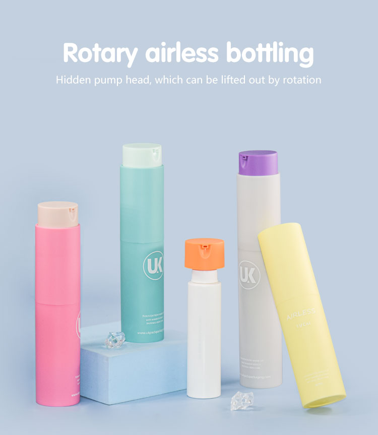 replaceable airless rotary bottle