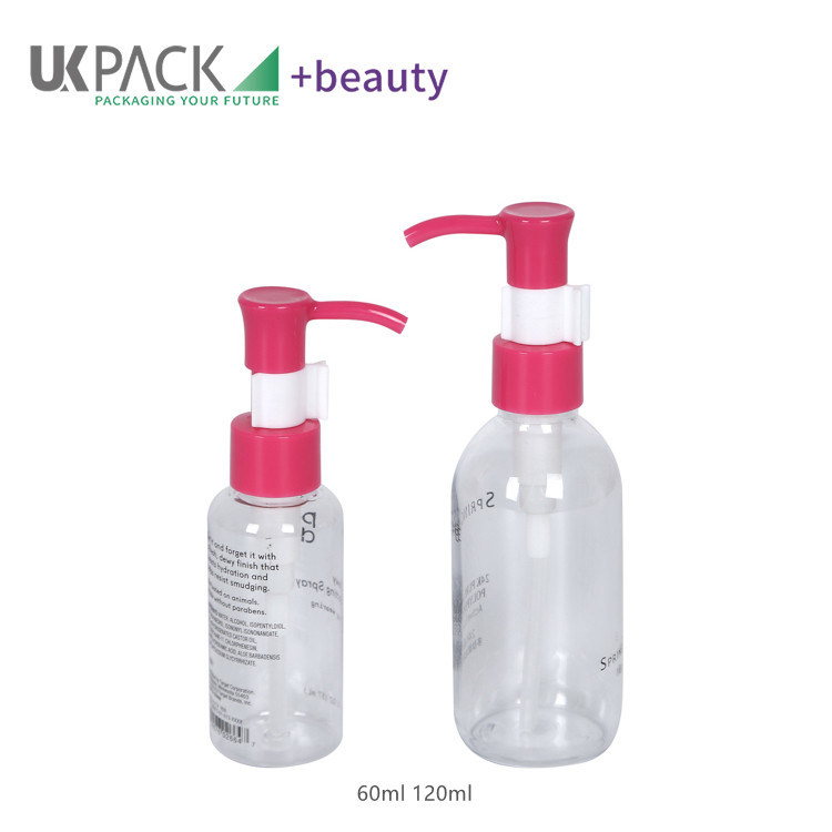 Plastic Oil Pump PET Bottles 60ml 120ml Perfect Cleansing Oil Manufacturer UKG05
