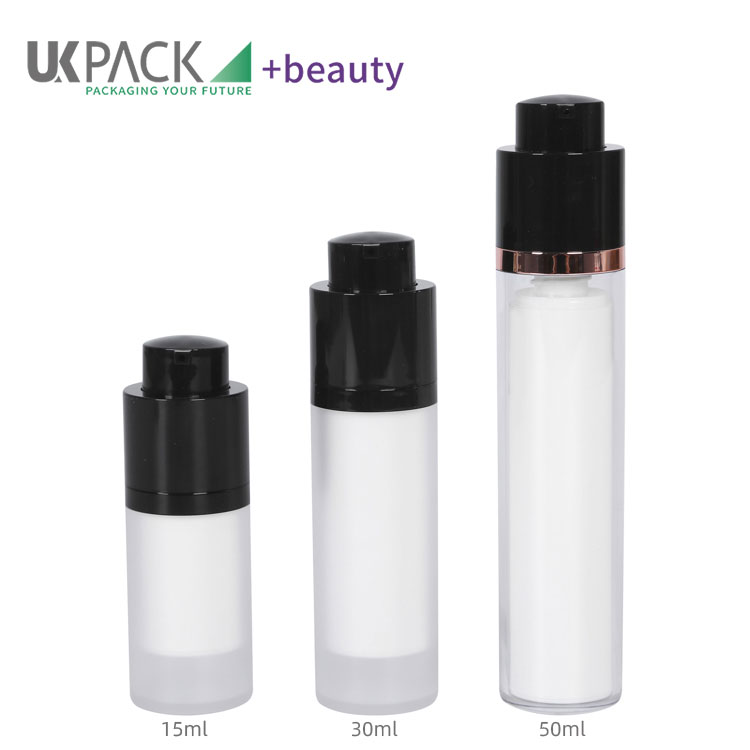 15ml 30ml 50ml AS airless bottle plastic wholesale cosmetic containers UKA32