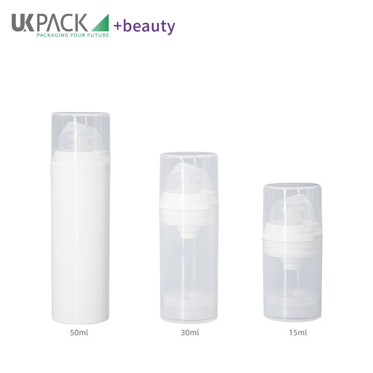 Allplastic Airless Lotion Pump Bottles for creams metal free 15ml 30ml 50ml UKA52
