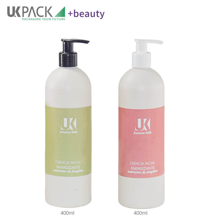 400ml lotion pump bottle Biodegradable cosmetic containers for shampoo body wash UKL28