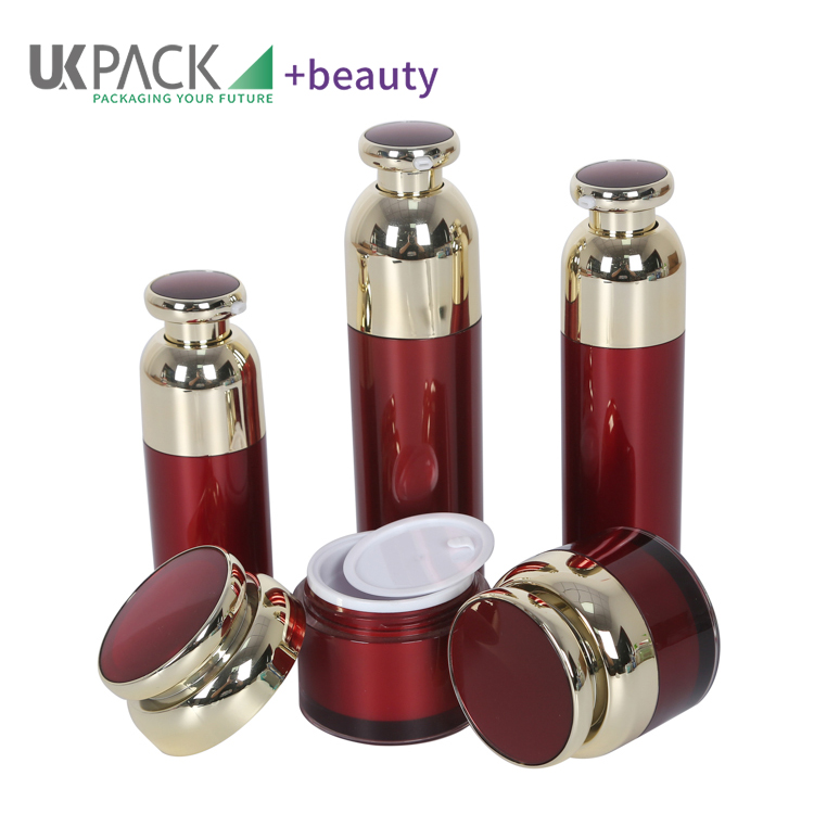 Wholesale 15ml 30ml 50ml 100ml 30g 50g Red Luxury Round Cosmetic Packaging Set