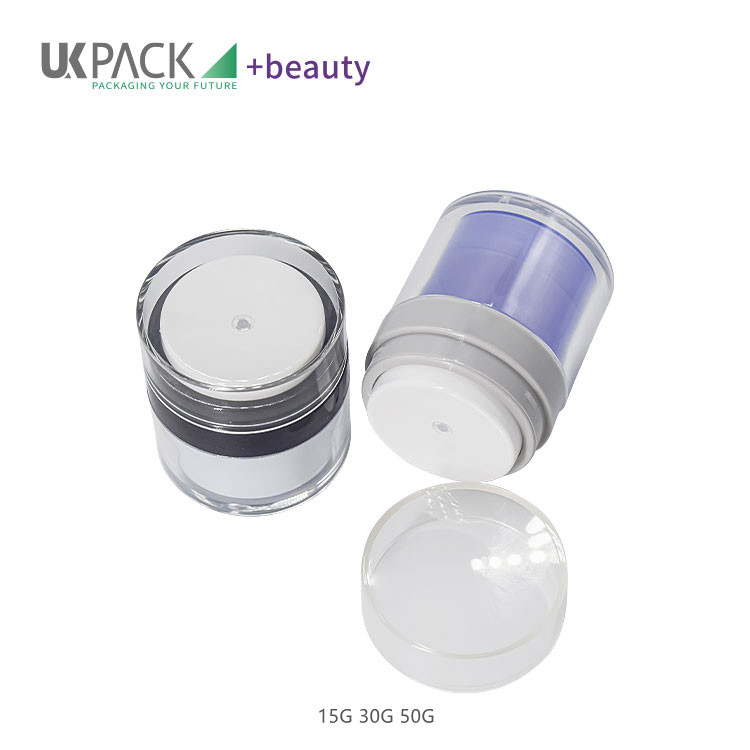 Acrylic Replacement Airless Jar Detachable Cream Cosmetic Container 15g 30g 50g UKC42
