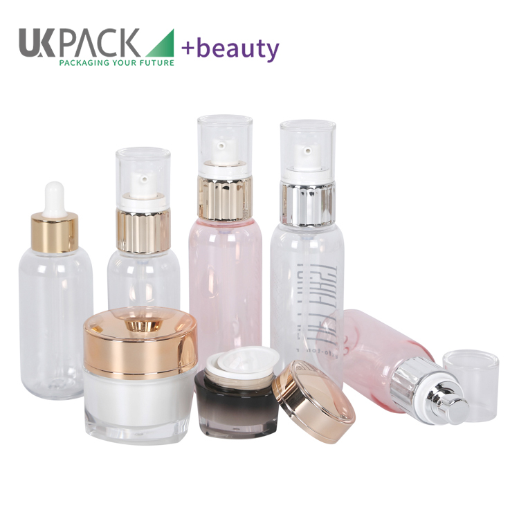 100ml 120ml 15g 50g PET Container Set acrylic skincare cosmetic packaging