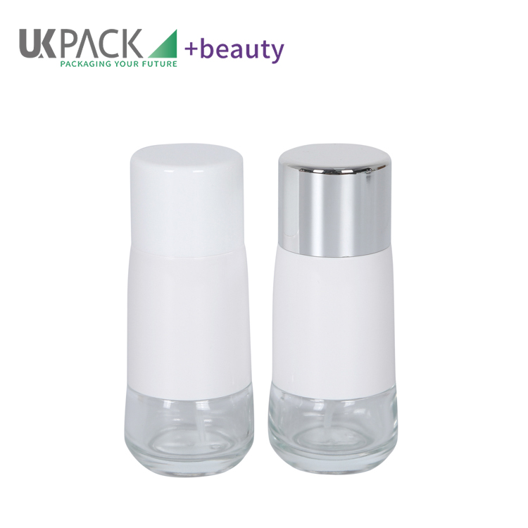 50ML Glass Lotion pump or Spray Pump Bottle for Foundation or skincare UKE25