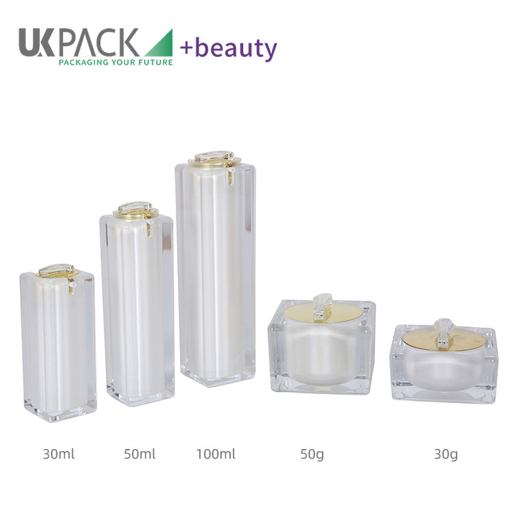 PMMA cosmetic packaging set 30ml 50ml 100ml 50g 30g UKM42