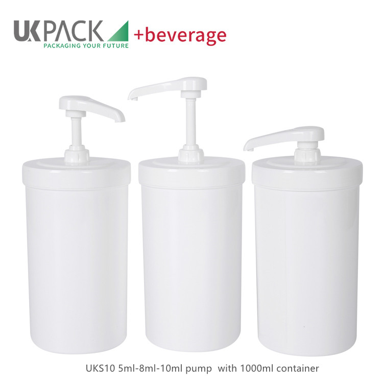 UKS10 with 1L bulk condiment dispensers pumps commercial tomato syrup dispensing pump