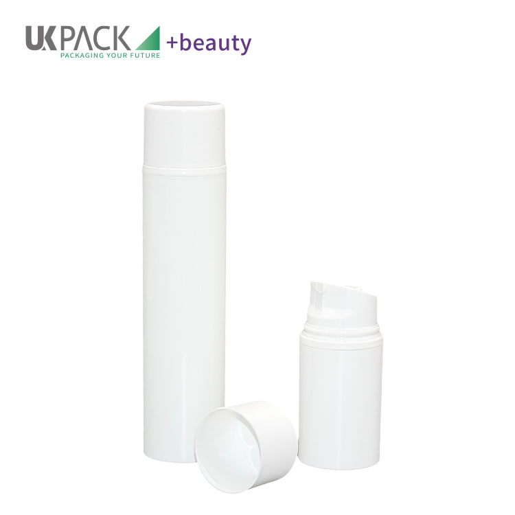 PCR airless bottle with plug pharmaceutical packaging Rieke's 50ml 150ml UKA68