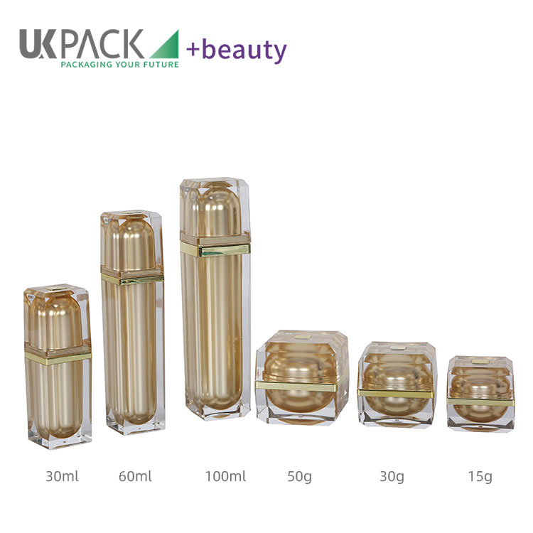 Acrylic cosmetic packaging set 30ml 60ml 100ml 120ml 15g 30g 50g UKM35