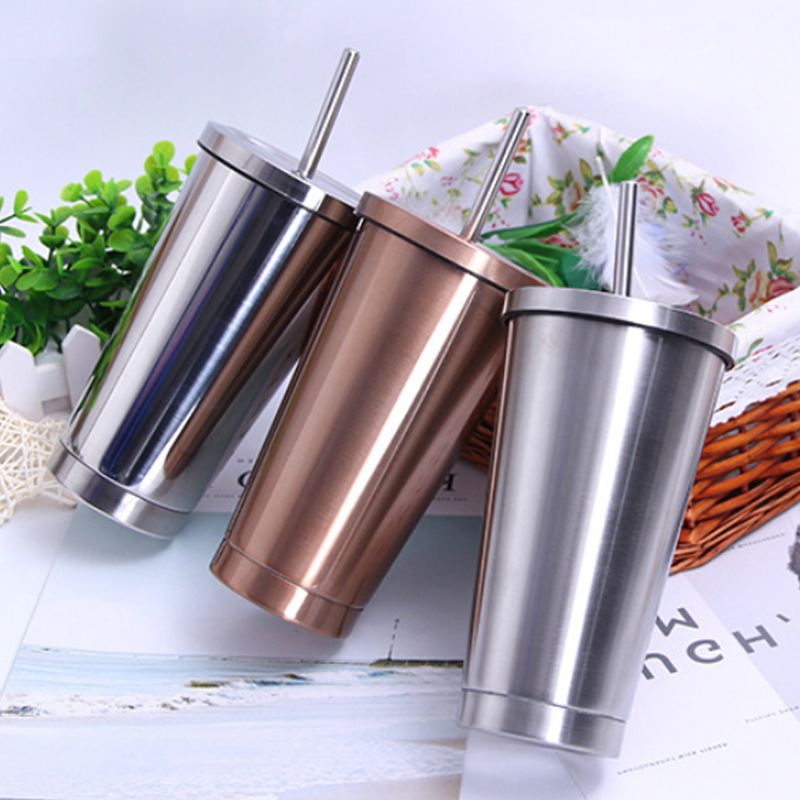Insulated Stainless Steel Tumbler with Ceramic Lid - Enjoy Your Coffee or Tea on the Go!