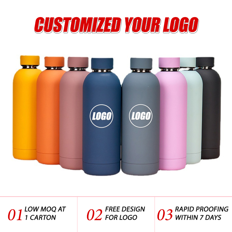Sports custom sublimation insulated vaccum stainless steel thermos cup vacuum flasks set water bottles with custom logo