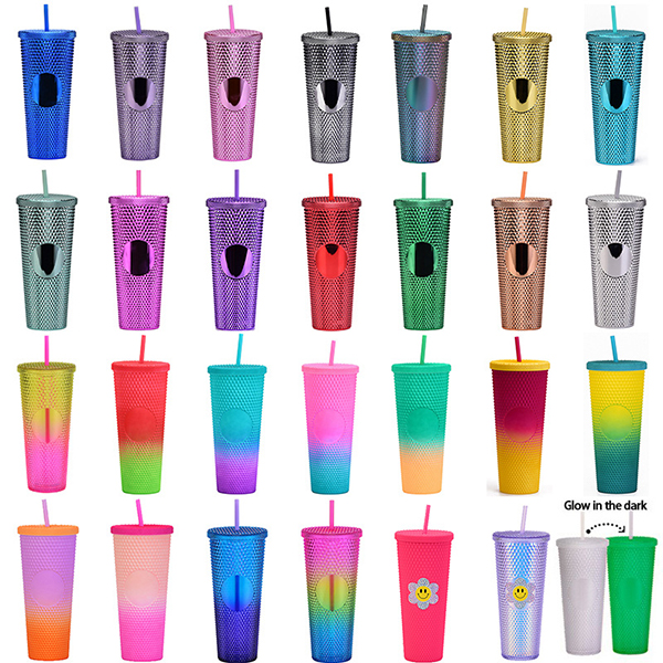 China 16oz Acrylic Fatty Tumblers Matte Colored Acrylic Tumblers with Lids  and Color Straws Double Wall Plastic Tumblers with Colorful Straw  manufacturers and suppliers