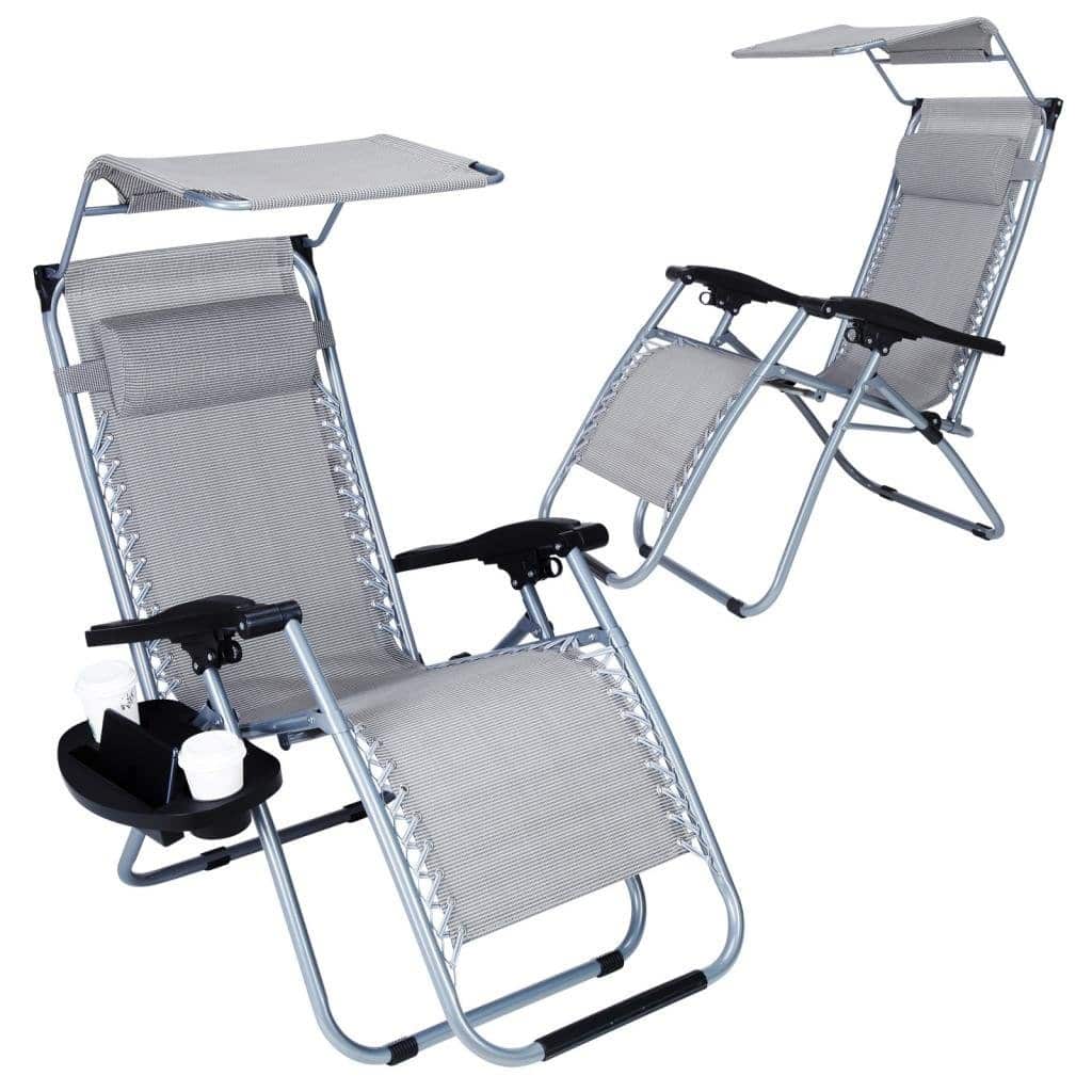 2-Set Mainstays Outdoor Zero Gravity Bungee Lounge Chair only $79.00 | eDealinfo.com