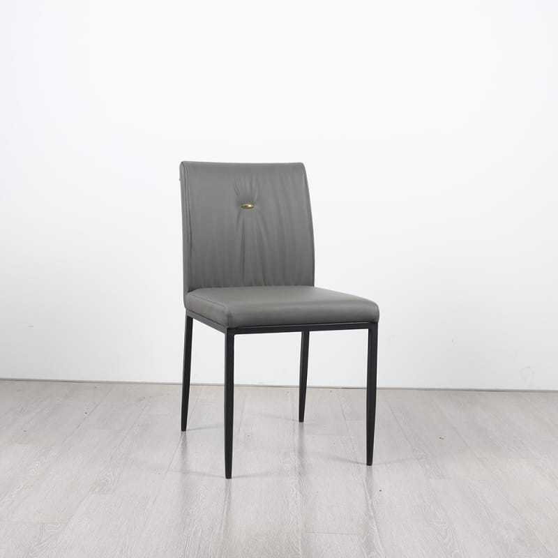 Metal frame Leather Dining Chair