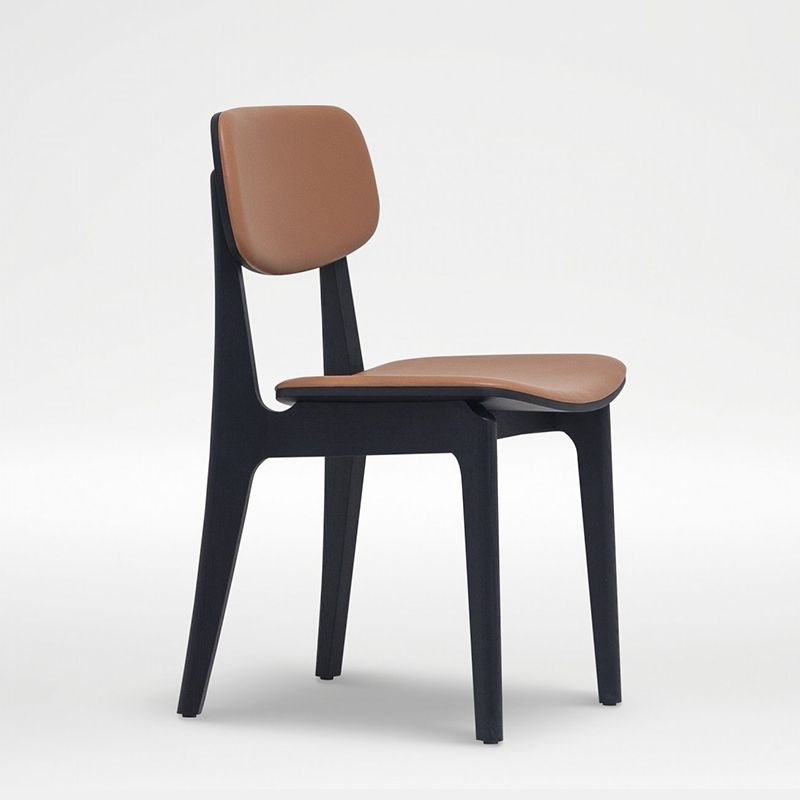 Italian Style Wood Leather Dining Chair