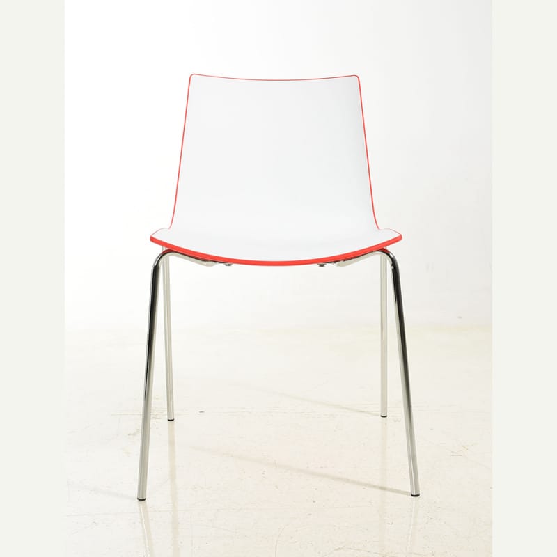 3D color Design Plastic seat Chrome steel Chair
