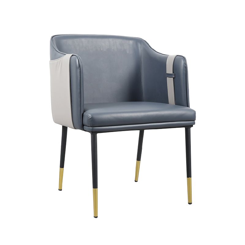 Light luxary faux leather arm chair