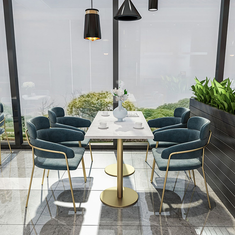 Modern Style Marble Restaurant Table  Furniture Set
