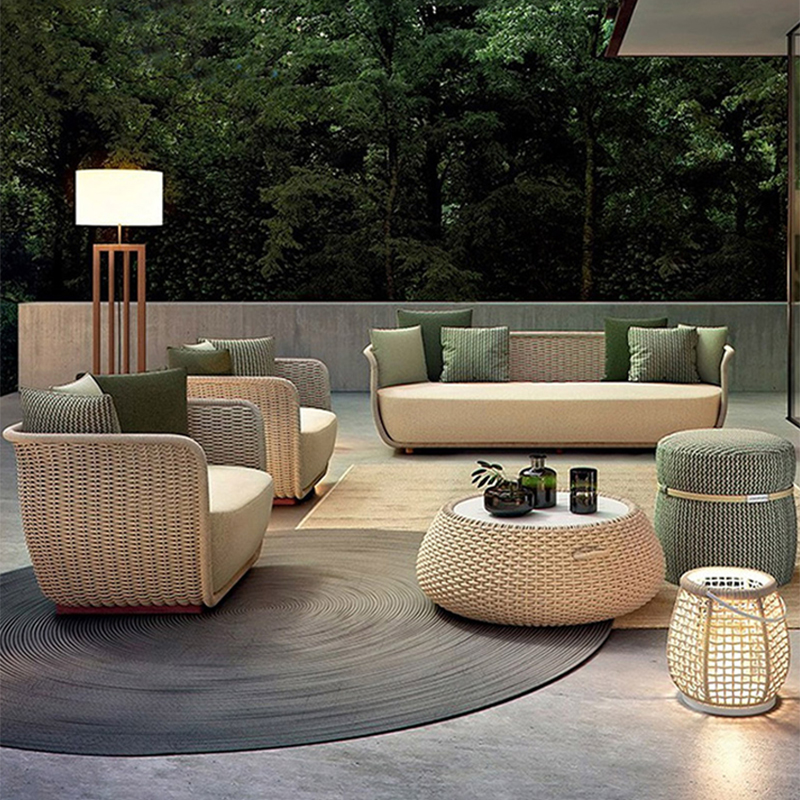 Patio Leisure Sofa Set For Outdoor living rattan furniture