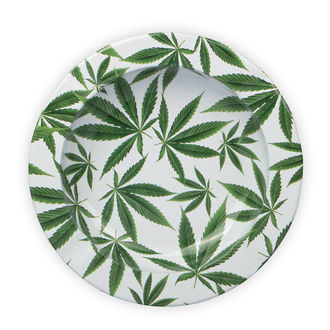 Canadian Weed Leaves Black Metal Magnetic Grinder Mix 55mm - Cannabis Company Shop