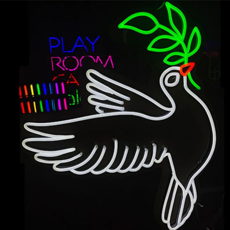  Custom dove neon sign brighter easy to hang up handmade school subway station shopping mall neon sign 