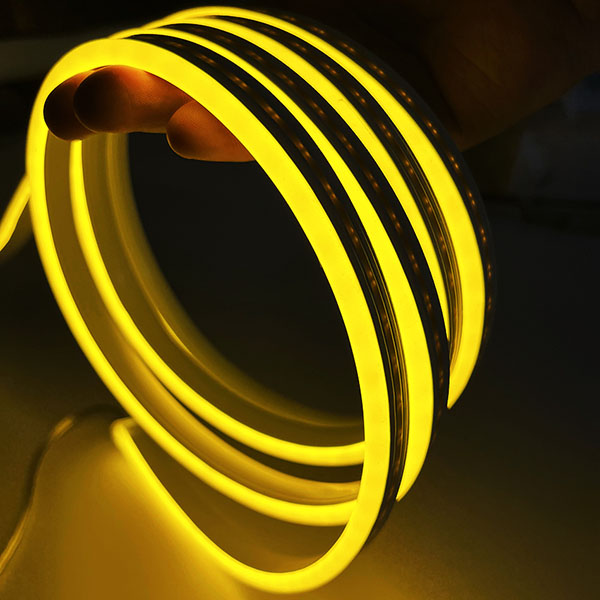 Yellow Silicone   LED Neon Strip Lights DC 12V Waterproof Rope Light for Indoor Outdoor Decoration