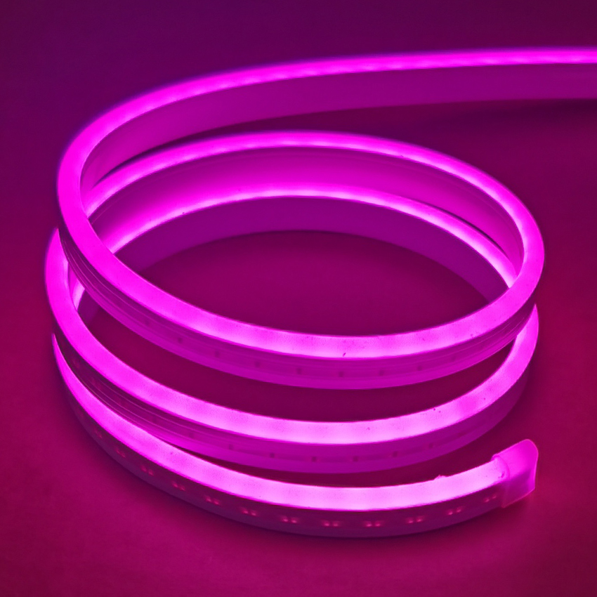  12V Pink color  silica gel led neon flex rope Flexible  Waterproof