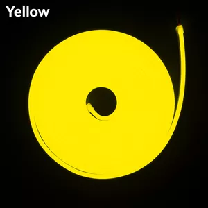8mm yellow led neon flex flexible neon flex rope wall mounted lighting 