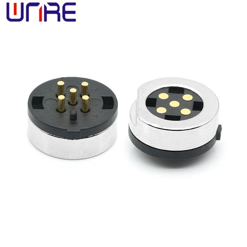Newly arrived gold plated waterproof magnetic suction connector large current DC 5 hole female connector